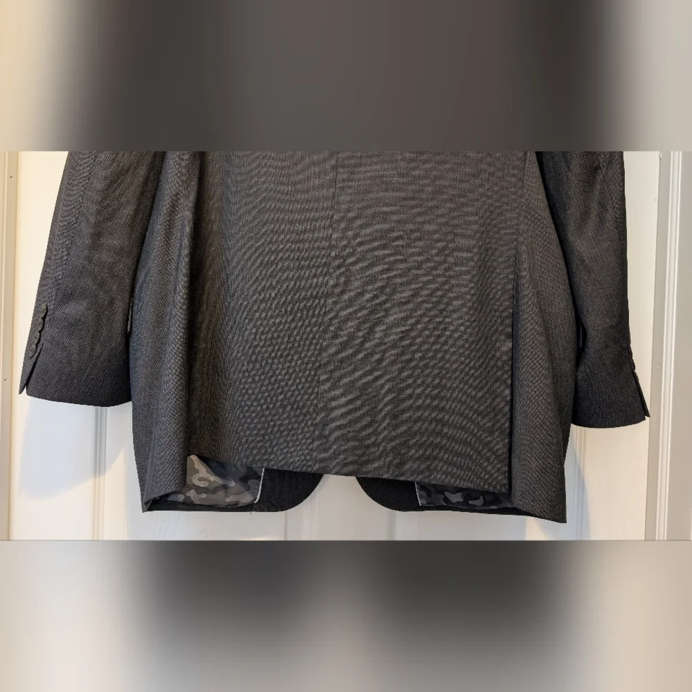 Joseph Abboud Just One Earth Dark Gray Slim Fit Blazer Sport Coat Super 120's - Picture 16 of 16